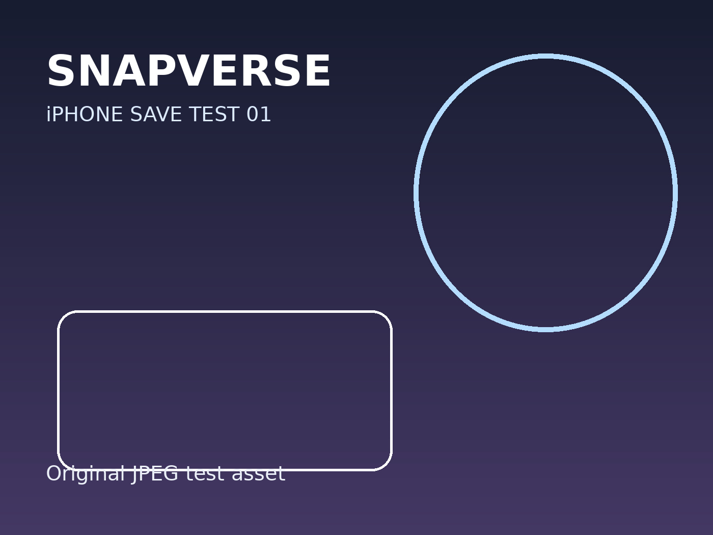 SnapVerse test photo